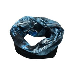 Sportovní šátek s flísem, černo-modrý