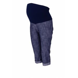 Be MaaMaa Těhotenské 3/4 kalhoty s elastickým pásem - granát/melírované XL (42)