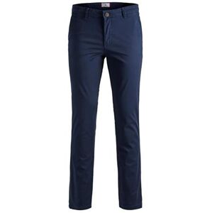 Jack&Jones Pánské kalhoty JJIMARCO Slim Fit 12150148 Navy Blazer 30/32