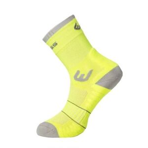 PROGRESS WALKING letní turistické ponožky 35-38 reflexní žlutá/šedá, 3-5