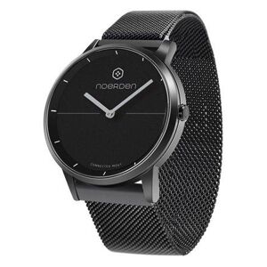 NOERDEN chytré elegantní hybridní hodinky LIFE2+ Black/ dotyk. safírové sklíčko/ 5 ATM/ výdrž až 6 měsíců/ černé/ CZ app