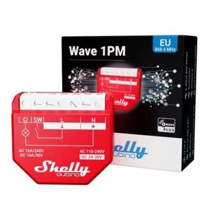 Shelly Qubino Wave 1PM - spínací modul s měřením spotřeby 1x 16A (Z-Wave)
