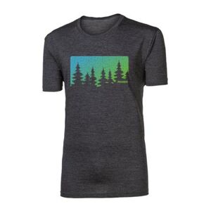 PROGRESS HRUTUR "FOREST" short sleeve merino T-shirt M šedý melír