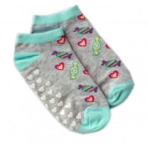Dětské ponožky s ABS Bonbóny - šedé 19-22