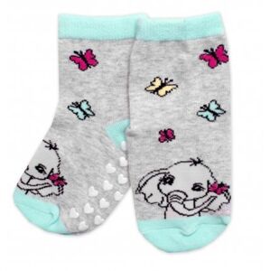 Dětské ponožky s ABS Slůně - šedé 27-30