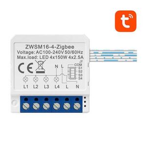 Chytrý spínací modul ZigBee Avatto ZWSM16-W4 TUYA
