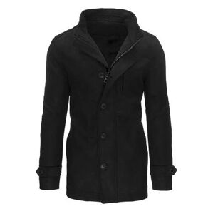 Dstreet Pánský černý kabát CX0435 Velikost: L, Černá
