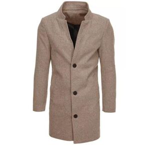 Dstreet Pánský jednořadý kabát hnědý CX0442 XXL, Velbloud