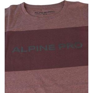 Alpine Pro triko pánské krátké ZEBARO hnědé S, Hnědá