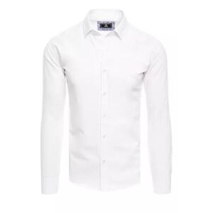 Dstreet Elegantní bílá pánská košile DX2480 L