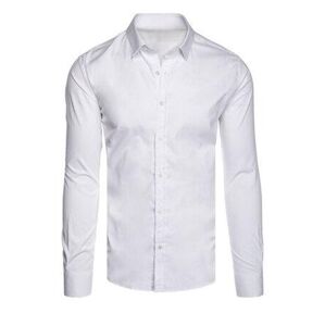 Dstreet Pánská jednobarevná bílá košile DX2540 Velikost: XL