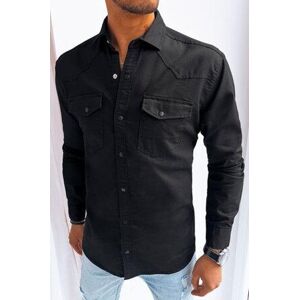 Dstreet Pánská džínová košile černá DX2474 S