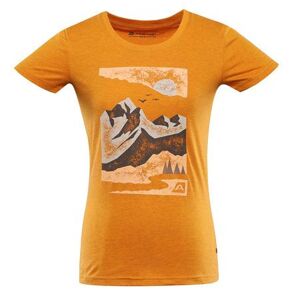 ALPINE PRO Dámské bavlněné triko BOLENA russet orange varianta pa M-L, Oranžová