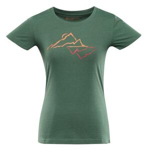 ALPINE PRO Dámské bavlněné triko BOLENA myrtle varianta pb S, Zelená