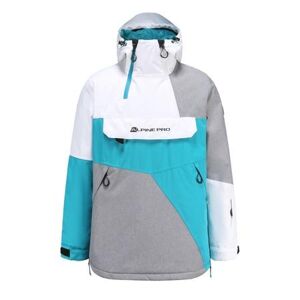 Alpine Pro bunda dámská KANA lyžařská modro/bílo/šedá XS, Zelená