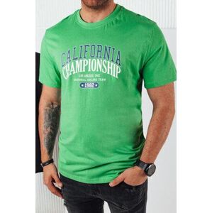 Dstreet Pánské tričko s potiskem zelené RX5390 M, Zelená