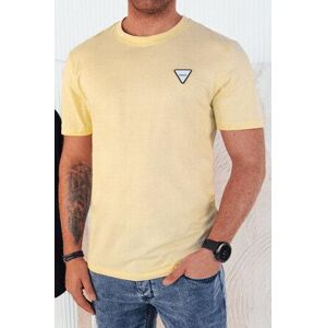 Dstreet Základní pánské tričko žluté RX5445 L, Žlutá