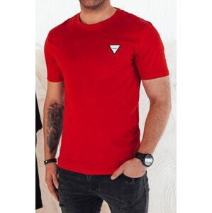 Dstreet Základní pánské tričko červené RX5446 M