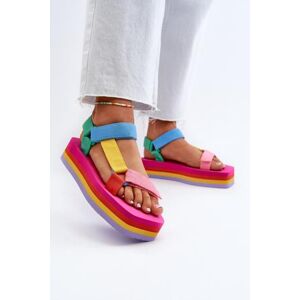 Kesi Dámské sandály na platformě vícebarevné Edireda 38, Vícebarevná