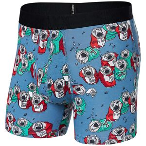 Saxx DROPTEMP COOLING COTTON BOXER BRIEF FLY beer can choir-slate Velikost: L boxerky