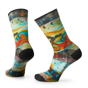 Smartwool W BIKE ZERO CUSHION CELESTIAL PRINT CREW multi color Velikost: M ponožky