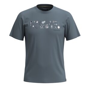 Smartwool GONE CAMPING GRAPHIC SS TEE SLIM FIT pewter blue Velikost: M tričko