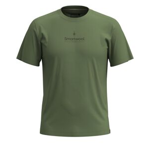 Smartwool LOGO GRAPHIC SHORT SLEEVE TEE SLIM FIT fern green Velikost: L tričko