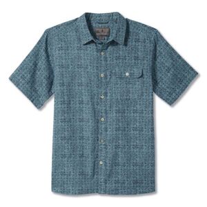Pánská košile krátký rukáv ROYAL ROBBINS Mens Cool Mesh Eco Print S/S, Maui Blue velikost: M