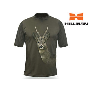 HILLMAN Gamewear 3D Myslivecké tričko  kr. rukáv Srnec 3D b. Dub Velikost: M