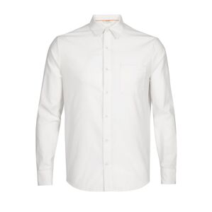 pánské merino triko dlouhý rukáv ICEBREAKER Mens Berlin LS Shirt, Snow (vzorek) velikost: M