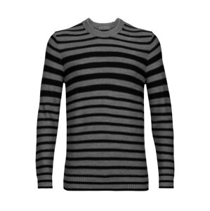 pánský svetr ICEBREAKER Mens Waypoint Crewe Sweater, Midnight Navy/Gritstone HTHR/S velikost: XXL
