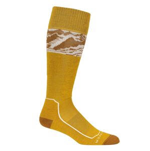 dámské ponožky ICEBREAKER Wmns Ski+ Light OTC Alps 3D, Silent Gold/Clove/Snow velikost: L