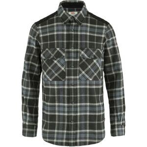 FJÄLLRÄVEN Övik Twill Shirt M, Black/Fog velikost: L