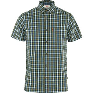 FJÄLLRÄVEN Övik Shirt SS M, Green-Alpine Blue velikost: L
