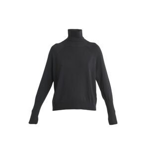 ICEBREAKER Wmns MerinoFine Luxe High Neck Sweater, Black velikost: M