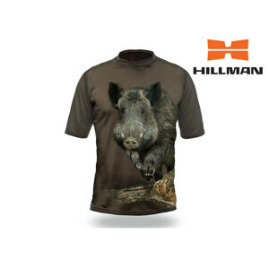 HILLMAN Gamewear 3D Myslivecké tričko  kr. rukáv Divočák 3D b. Dub Velikost: M