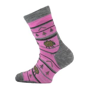 Lasting TJL 408 růžová merino ponožka junior slabší Velikost: (34-37) S ponožky