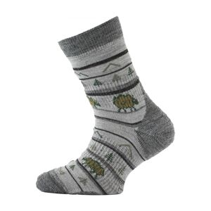 Lasting dětské merino ponožky TJL šedé Velikost: (24-28) XXS ponožky