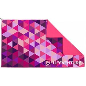 Lifeventure  SOFTFIBRE ADVANCE TREK TOWEL - GIANT (PINK TRIANGLES)